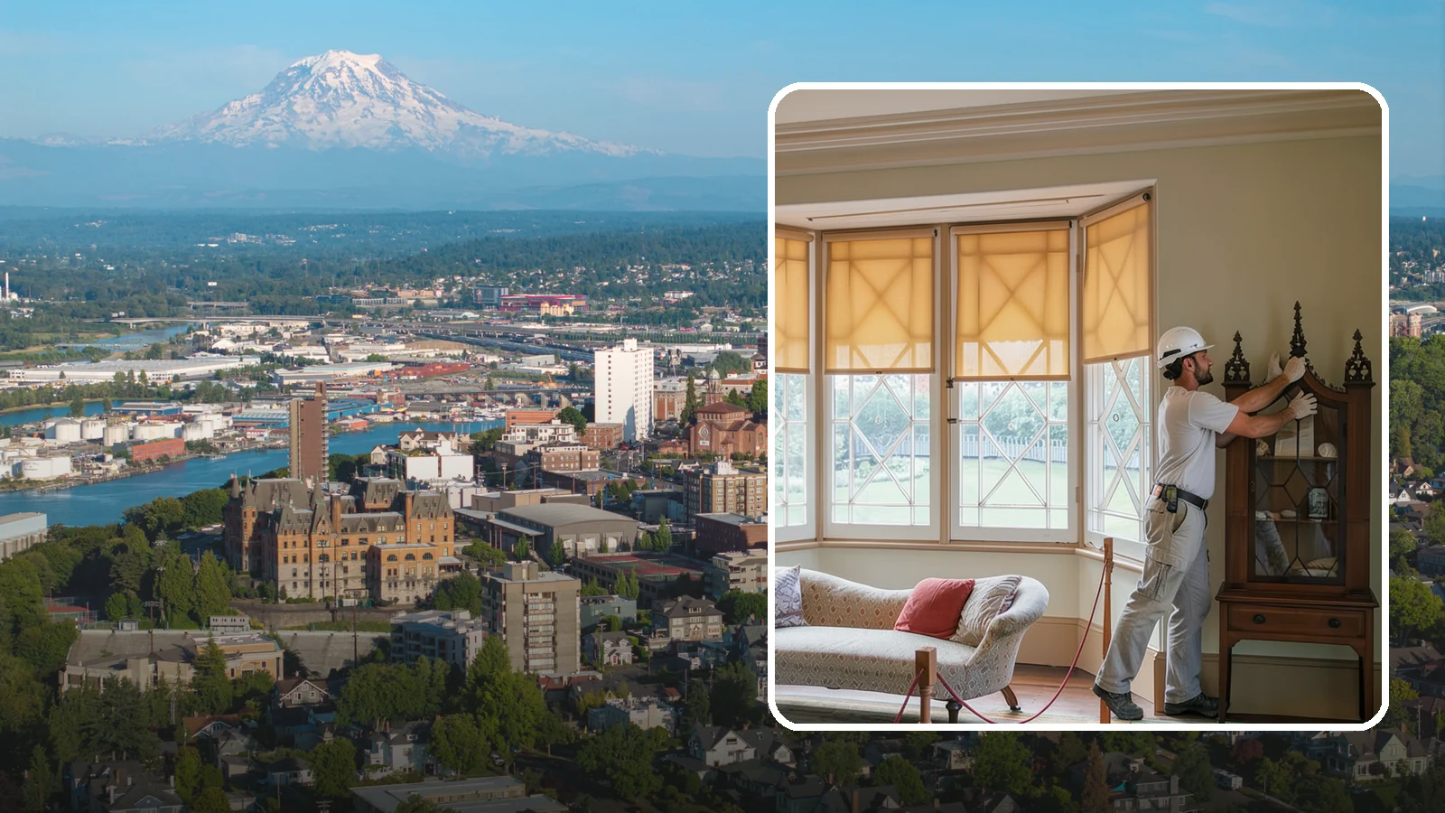 Bow Window Installation in Tacoma, Pierce County, WA - Installing gently curved bow windows that wrap your room in daylight and elegant, panoramic views.