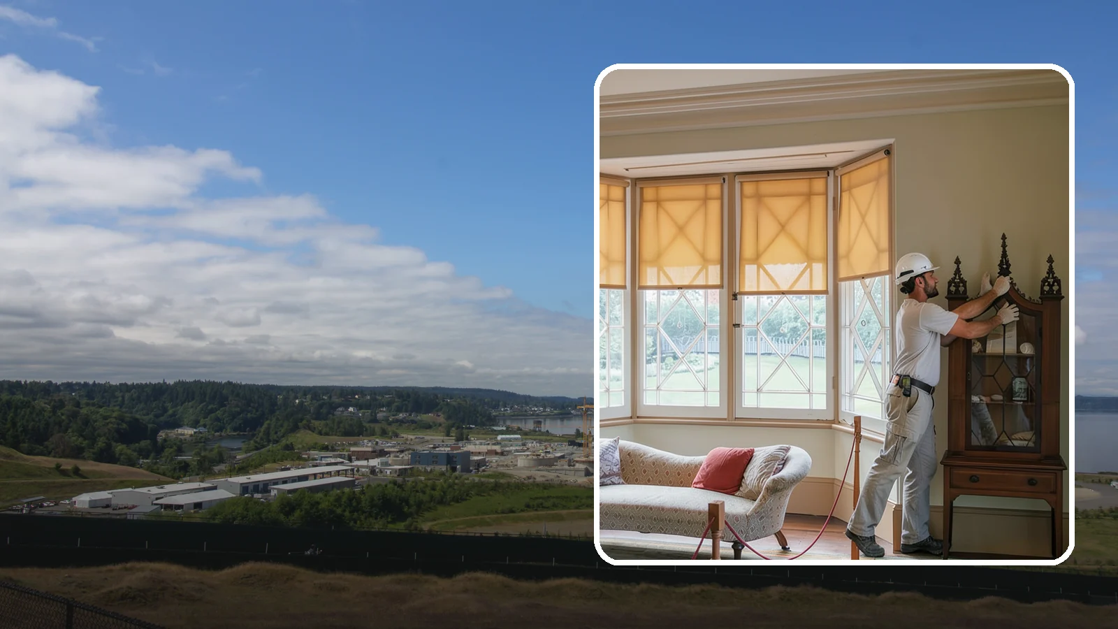Bow Window Installation in University Place, Pierce County, WA - Installing gently curved bow windows that wrap your room in daylight and elegant, panoramic views.