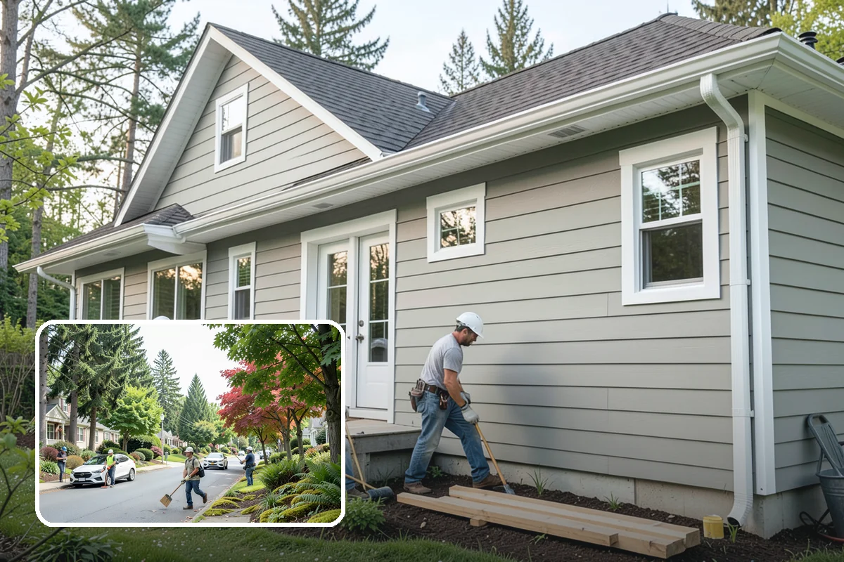 Bowing Wall Repair in Beaux Arts Village, King County, WA - Wall movement stopped before it threatens the structure