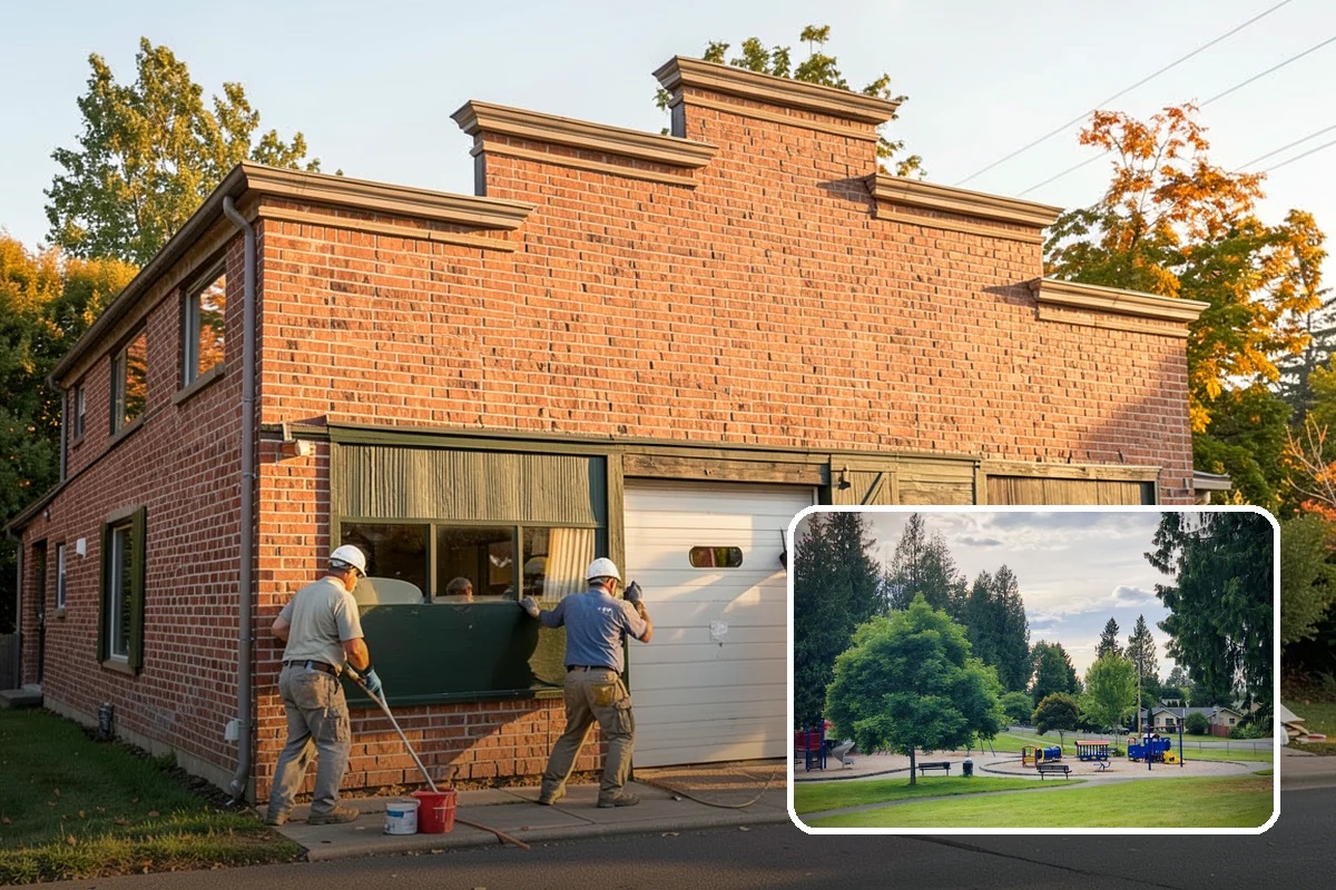 Bowing Wall Repair in Bonney Lake, Pierce County, WA - Wall movement stopped before it threatens the structure