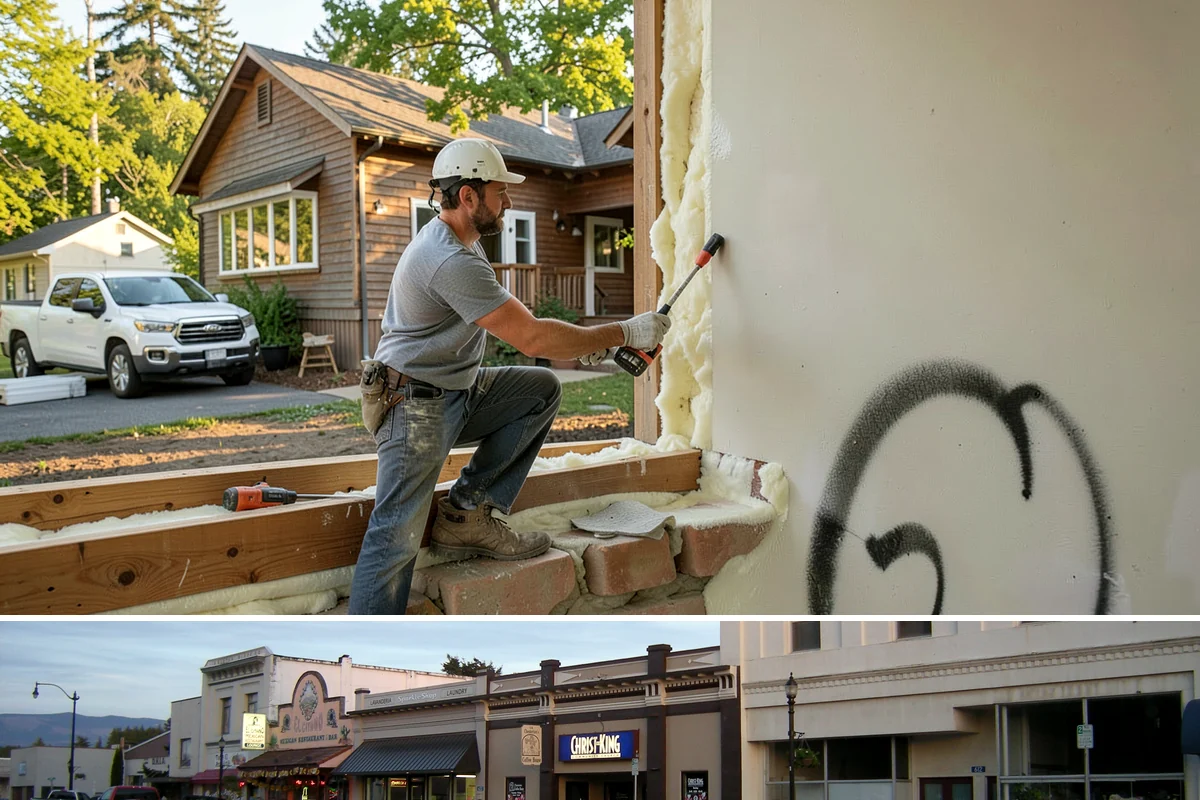 Bowing Wall Repair in Burlington, Skagit County, WA - Bowing wall repair is best addressed before winter, when saturated soils increase the pressure driving the movement.