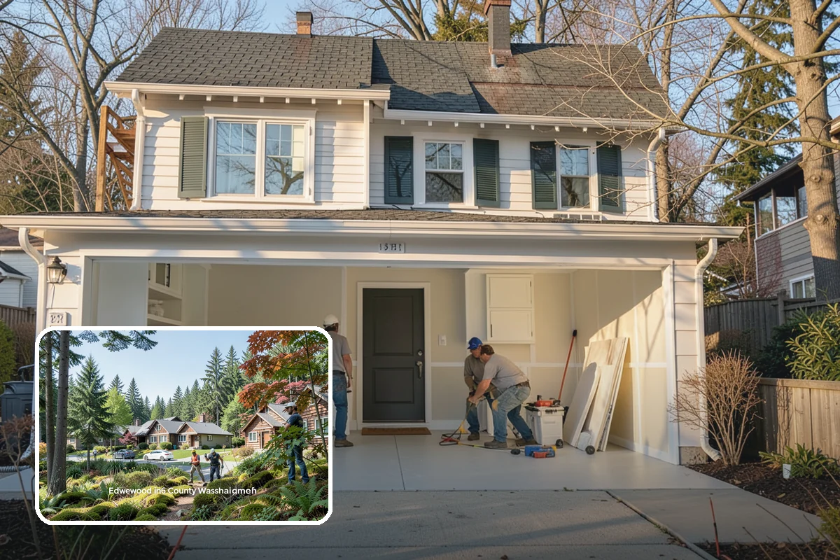 Bowing Wall Repair in Edgewood, Pierce County, WA - Wall movement stopped before it threatens the structure