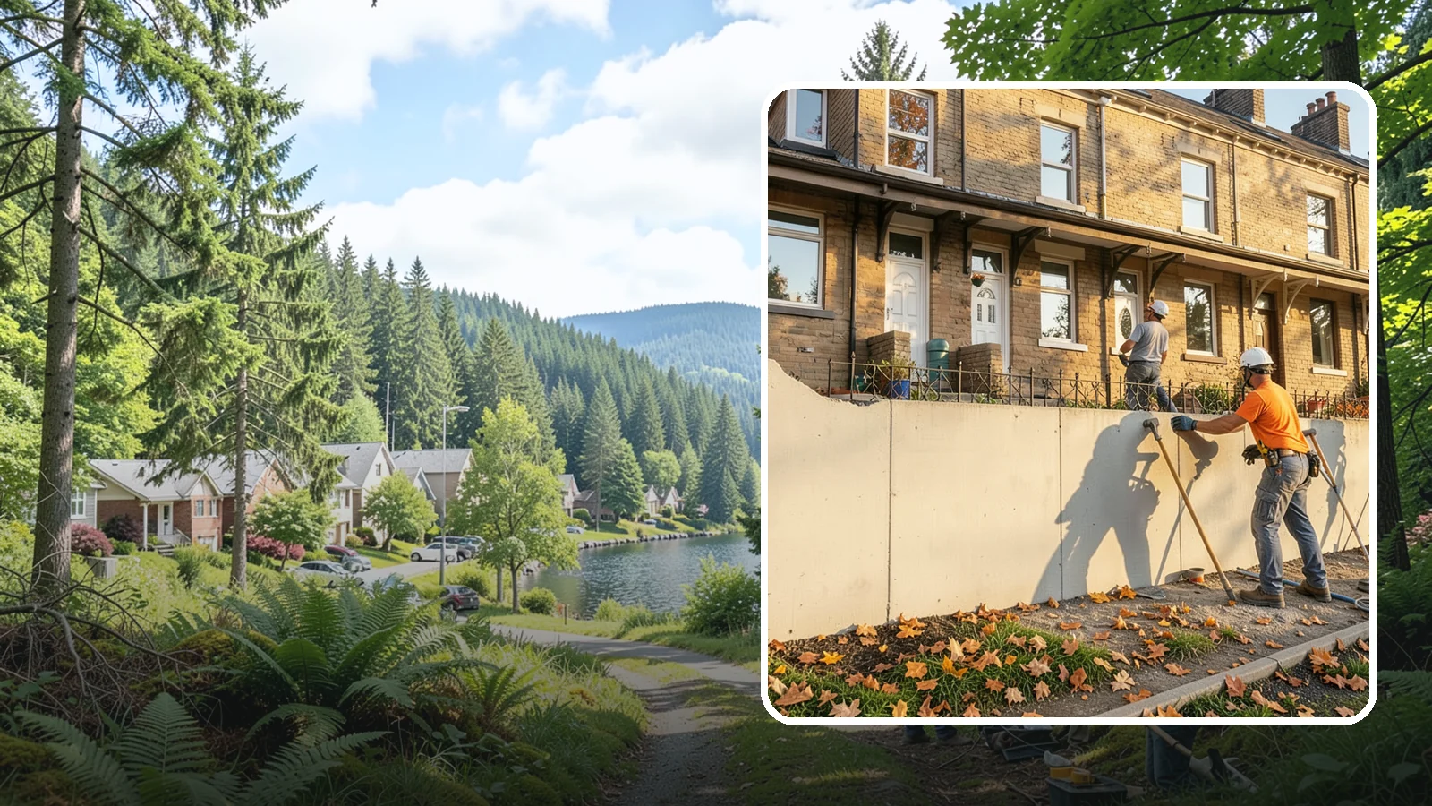 Bowing Wall Repair in Lake Forest Park, King County, WA - We straighten and stabilize bowing basement and foundation walls to stop movement and protect your home's structure.