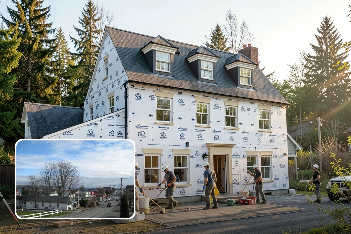 Bowing Wall Repair in Langley, Island County, WA - Wall movement stopped before it threatens the structure