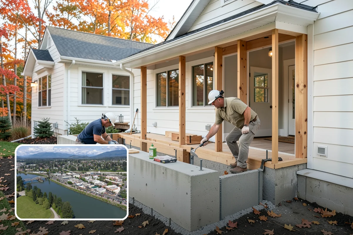 Bowing Wall Repair in Mount Vernon, Skagit County, WA - Wall movement stopped before it threatens the structure