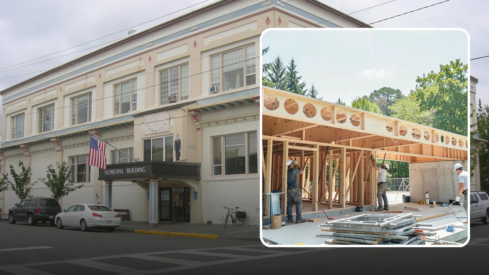 Box Beam Installation in Anacortes, Skagit County, WA - Custom box beam installation that adds the look of structural timber ceilings without heavy solid-wood weight.