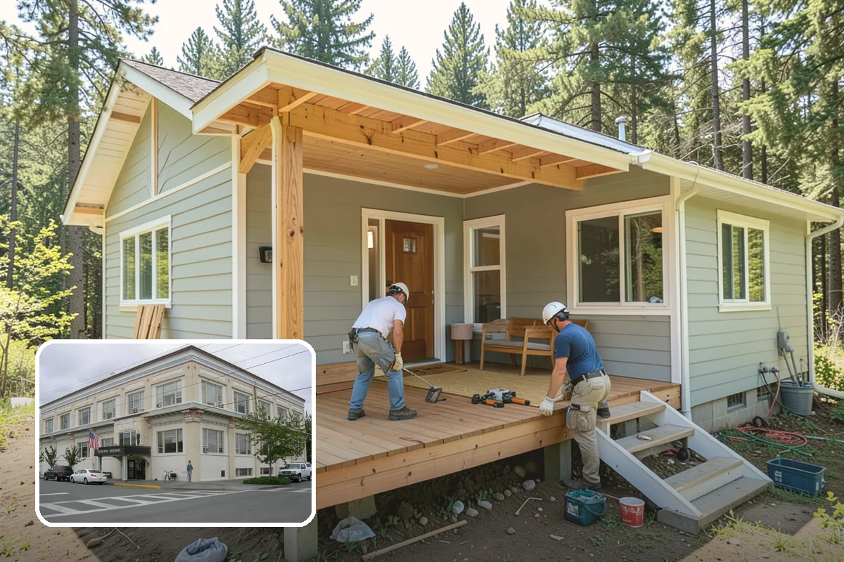 Box Beam Installation in Anacortes, Skagit County, WA - The look of solid timber without the weight