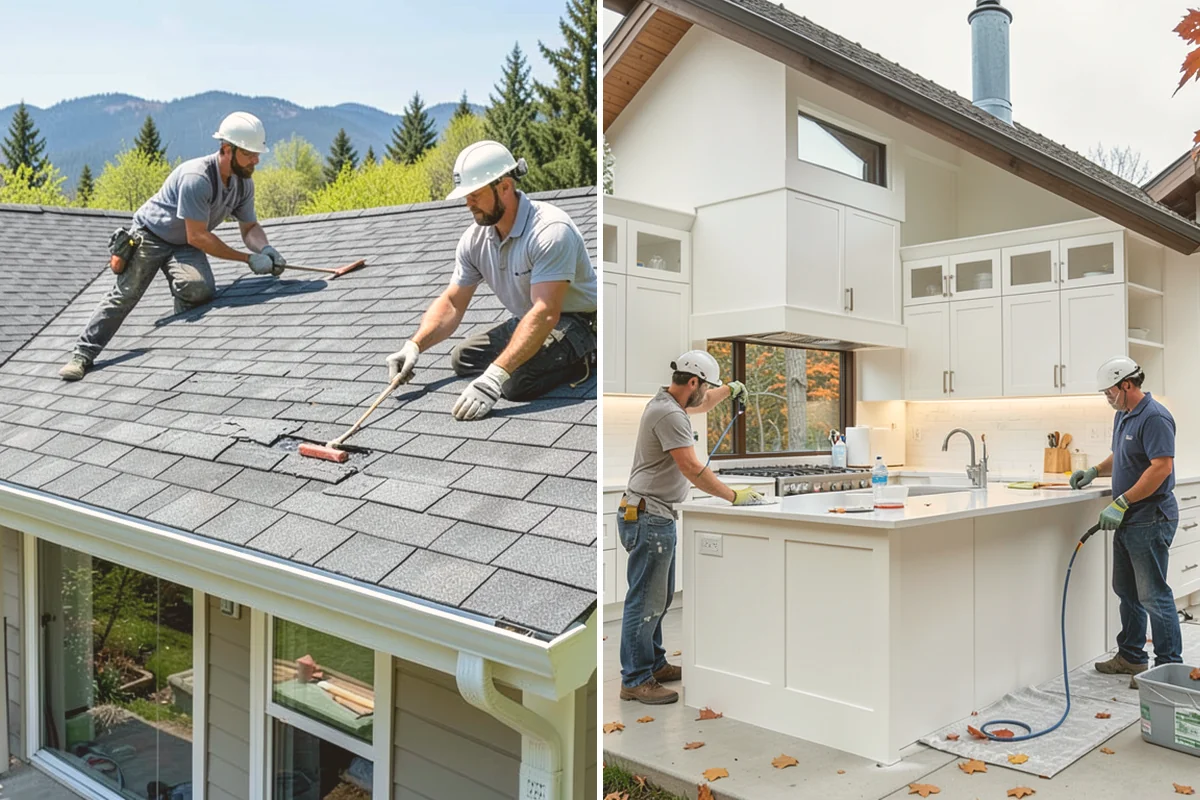 Box Beam Installation in Bellevue, King County, WA - Design beam layout, size, and finish