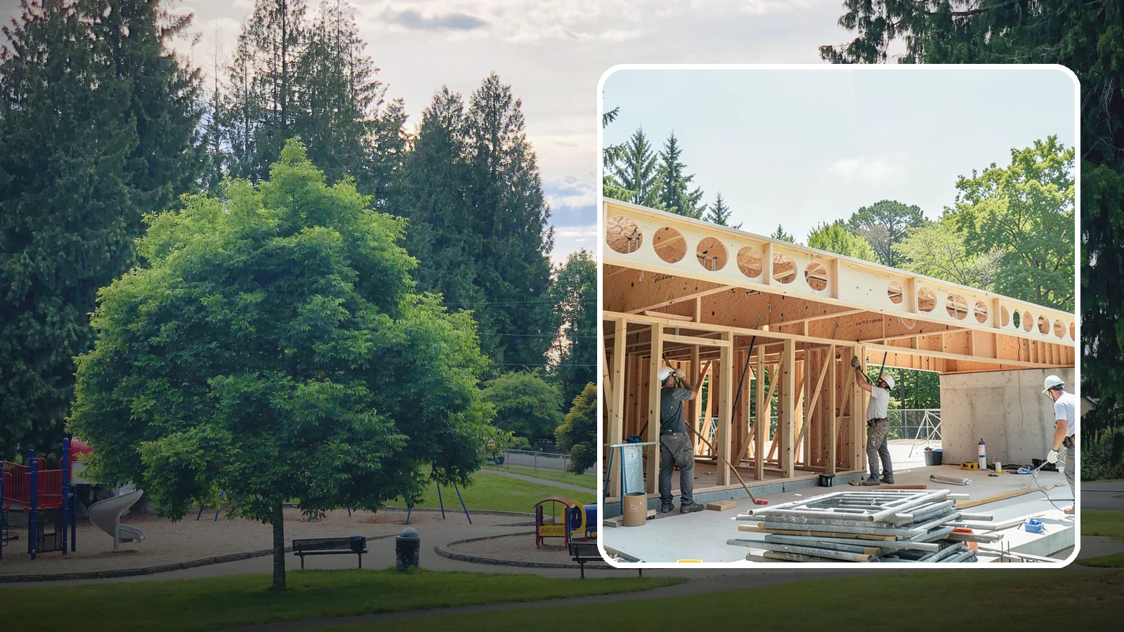 Box Beam Installation in Bonney Lake, Pierce County, WA - Custom box beam installation that adds the look of structural timber ceilings without heavy solid-wood weight.