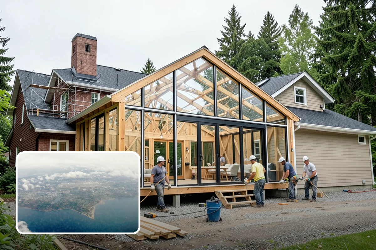 Box Beam Installation in Burien, King County, WA - The look of solid timber without the weight