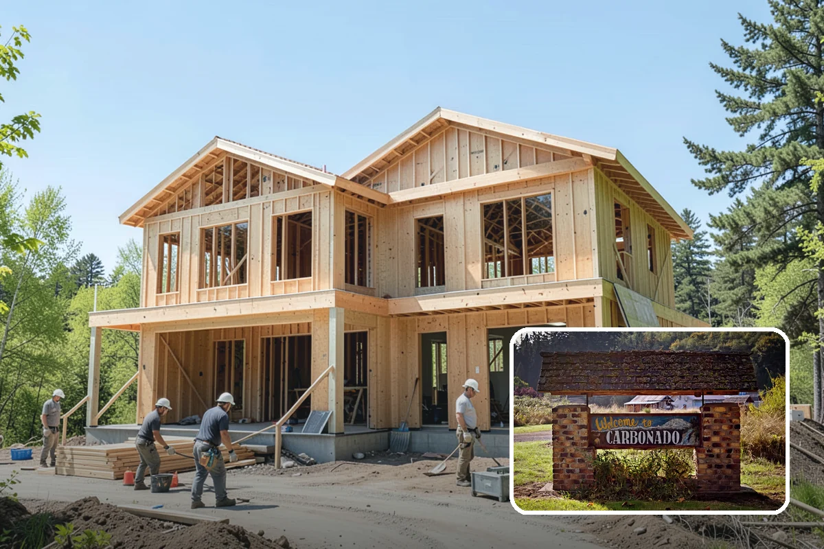 Box Beam Installation in Carbonado, Pierce County, WA - The look of solid timber without the weight