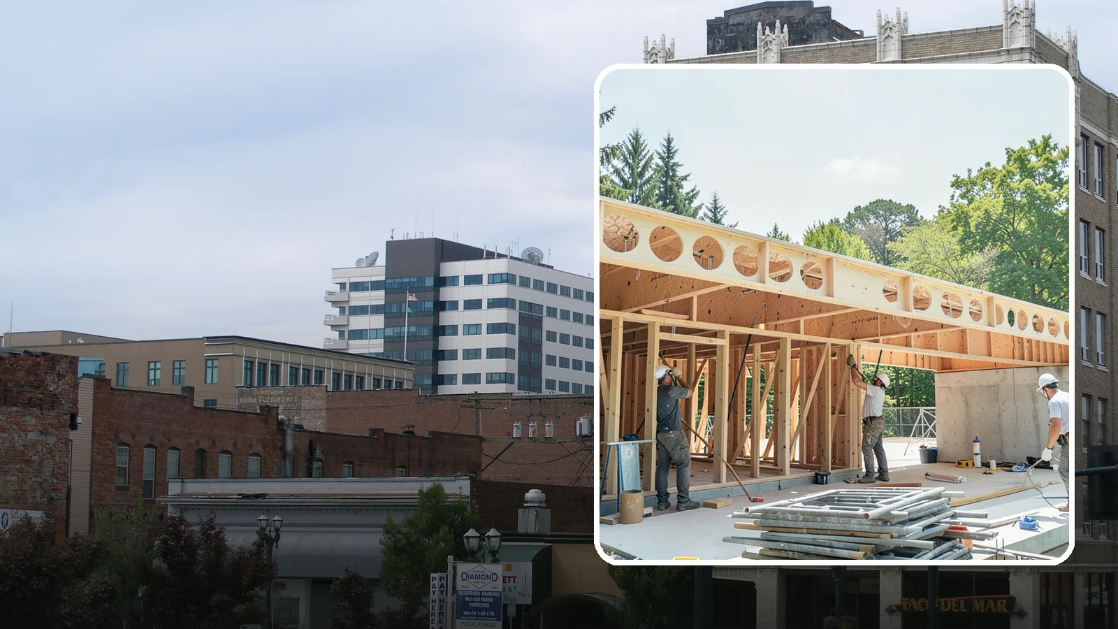 Box Beam Installation in Everett, Snohomish County, WA - Custom box beam installation that adds the look of structural timber ceilings without heavy solid-wood weight.