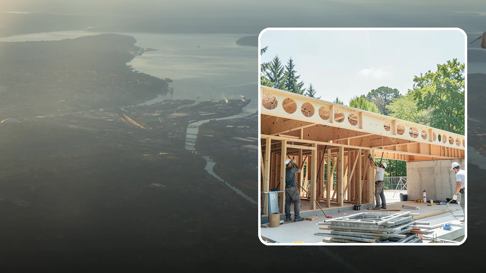 Box Beam Installation in Fife, Pierce County, WA - Custom box beam installation that adds the look of structural timber ceilings without heavy solid-wood weight.