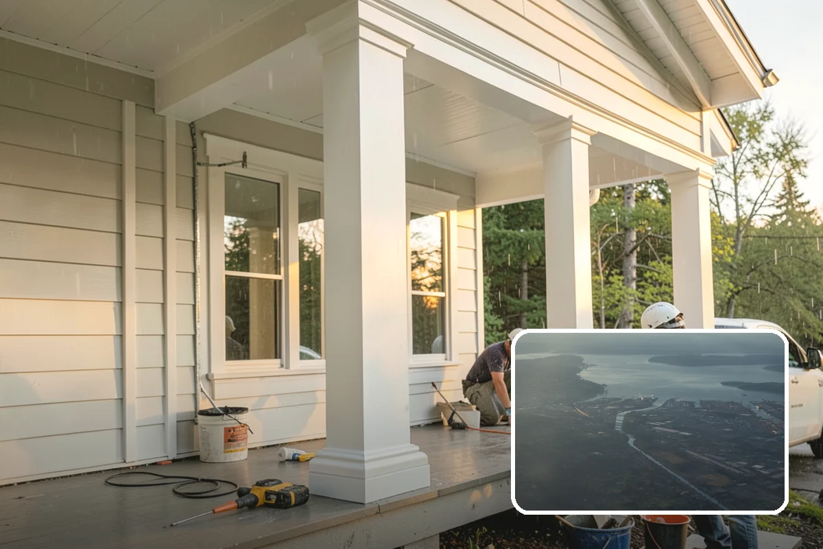 Box Beam Installation in Fife, Pierce County, WA - The look of solid timber without the weight