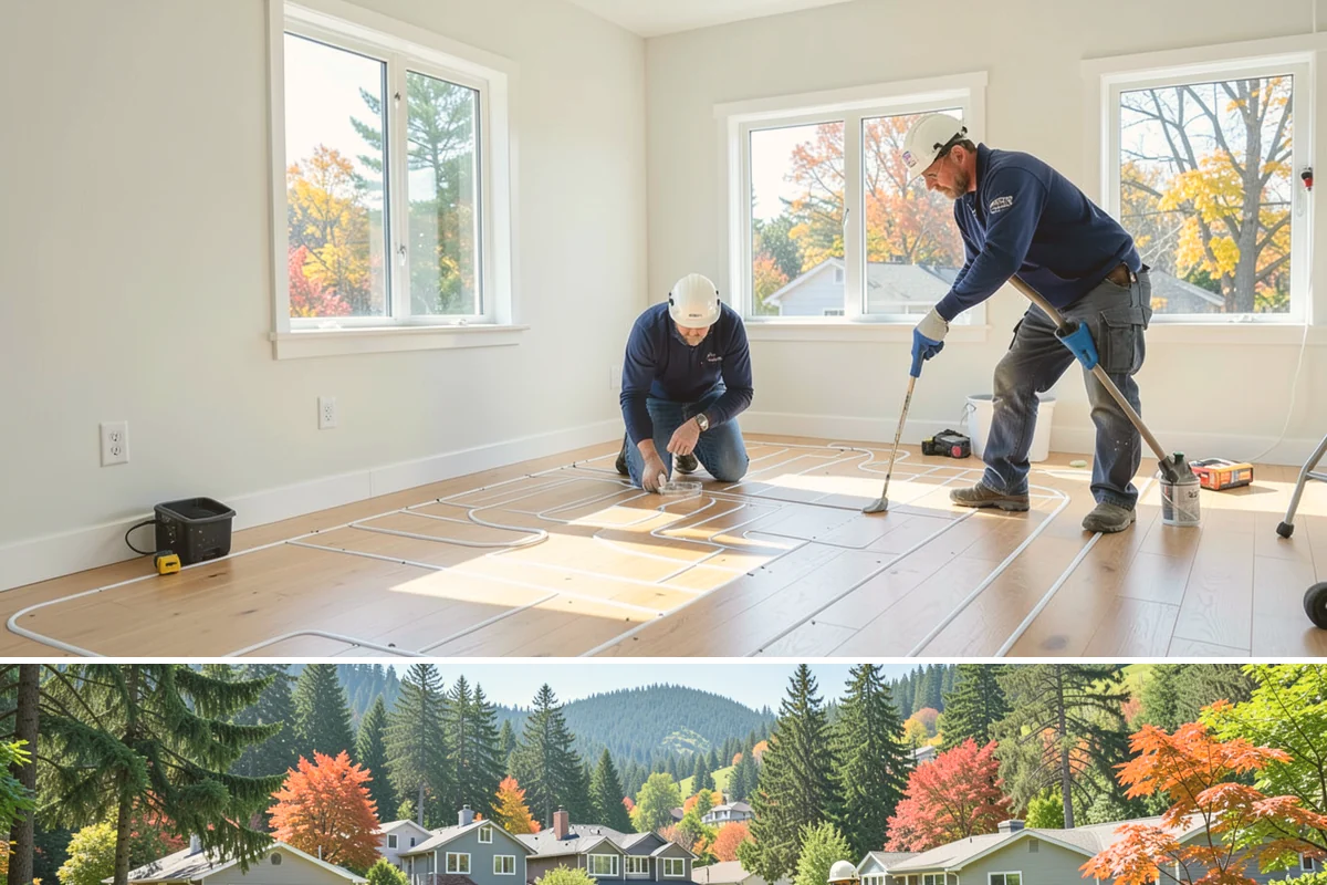 Box Beam Installation in Fircrest, Pierce County, WA - Box beams are fabricated and installed indoors year-round, a productive winter project in the rainy PNW.