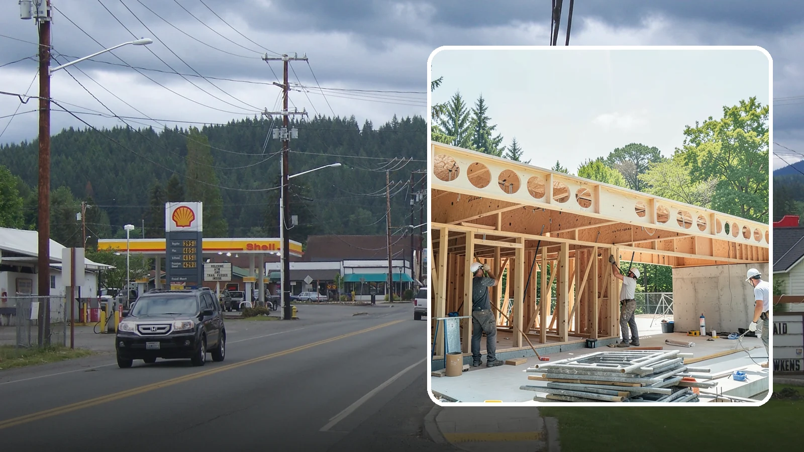Box Beam Installation in Granite Falls, Snohomish County, WA - Custom box beam installation that adds the look of structural timber ceilings without heavy solid-wood weight.