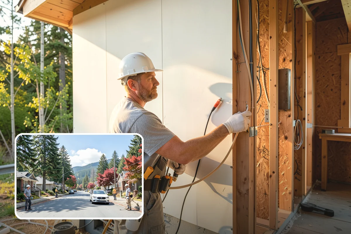 Box Beam Installation in Hunts Point, King County, WA - The look of solid timber without the weight