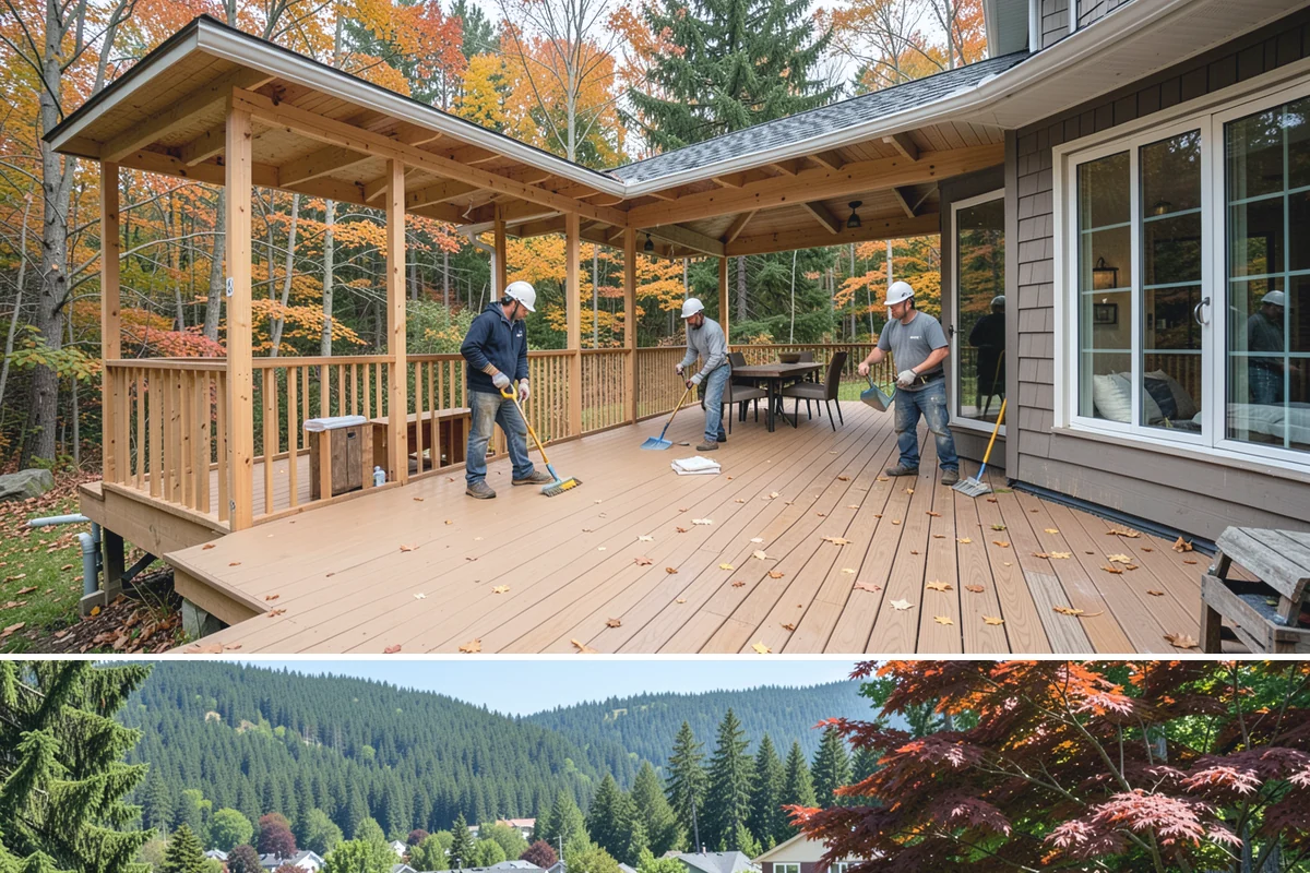 Box Beam Installation in Index, Snohomish County, WA - Box beams are fabricated and installed indoors year-round, a productive winter project in the rainy PNW.