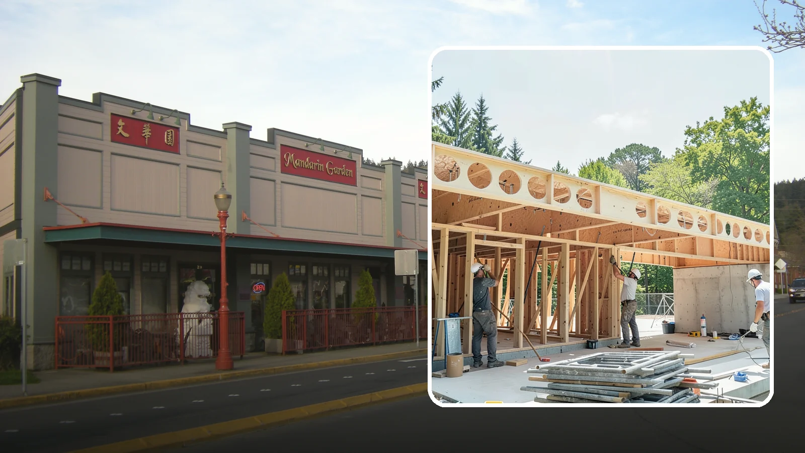 Box Beam Installation in Issaquah, King County, WA - Custom box beam installation that adds the look of structural timber ceilings without heavy solid-wood weight.