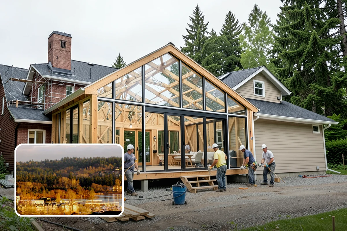 Box Beam Installation in Kenmore, King County, WA - The look of solid timber without the weight