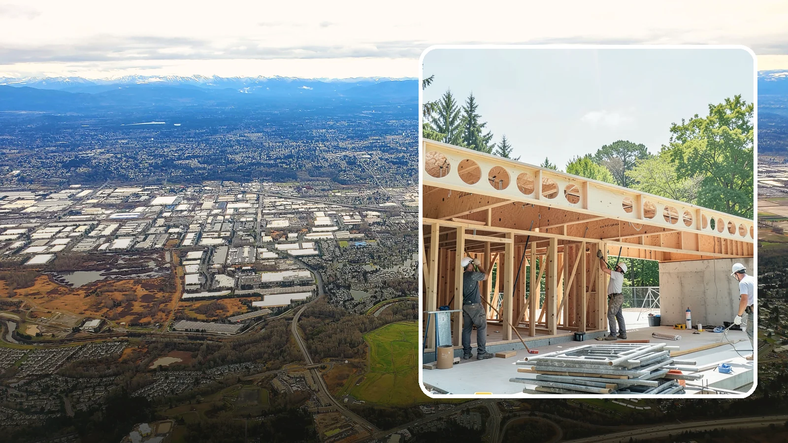 Box Beam Installation in Kent, King County, WA - Custom box beam installation that adds the look of structural timber ceilings without heavy solid-wood weight.