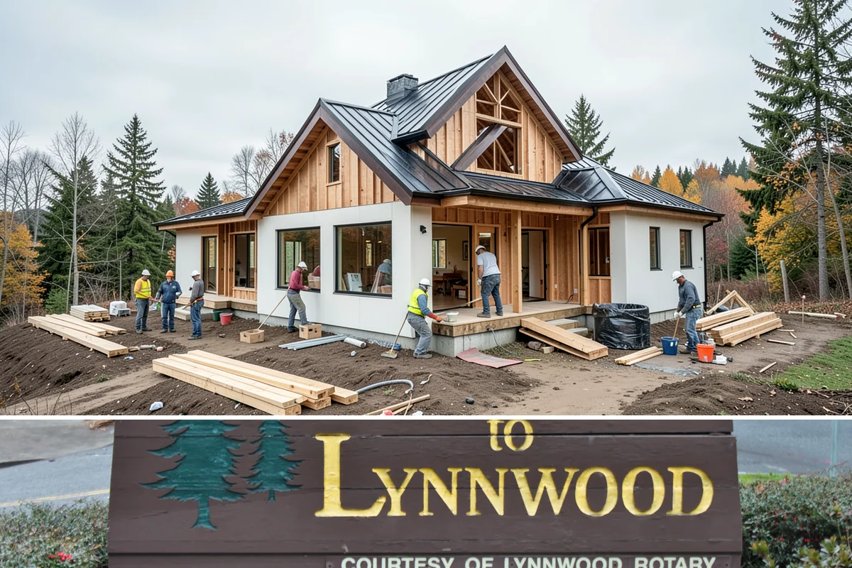Box Beam Installation in Lynnwood, Snohomish County, WA - Box beams are fabricated and installed indoors year-round, a productive winter project in the rainy PNW.