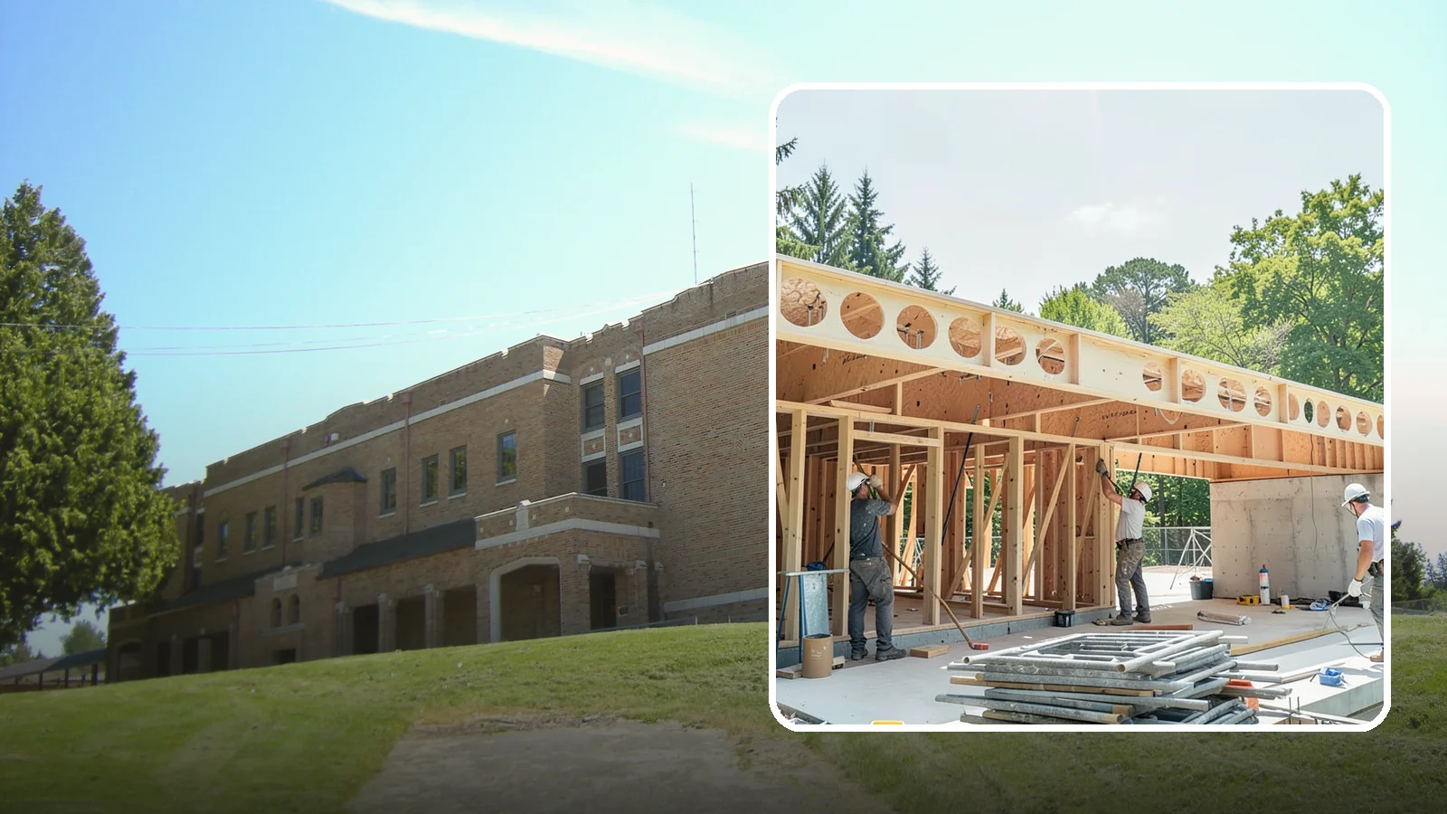 Box Beam Installation in Maple Valley, King County, WA - Custom box beam installation that adds the look of structural timber ceilings without heavy solid-wood weight.
