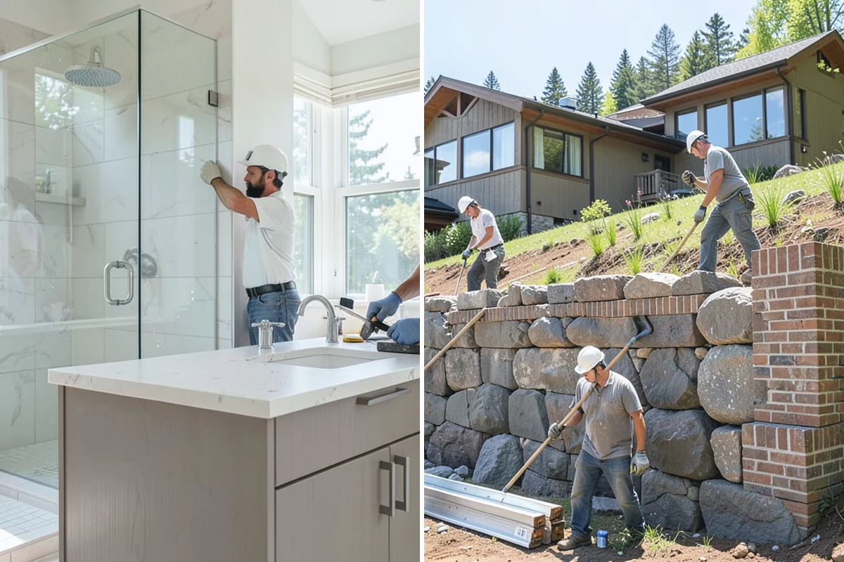 Box Beam Installation in Medina, King County, WA - Design beam layout, size, and finish