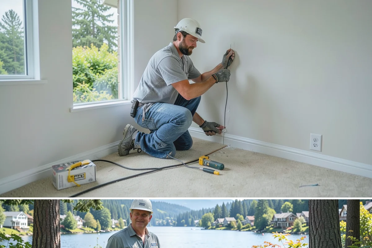 Box Beam Installation in Milton, King County, WA - Box beams are fabricated and installed indoors year-round, a productive winter project in the rainy PNW.