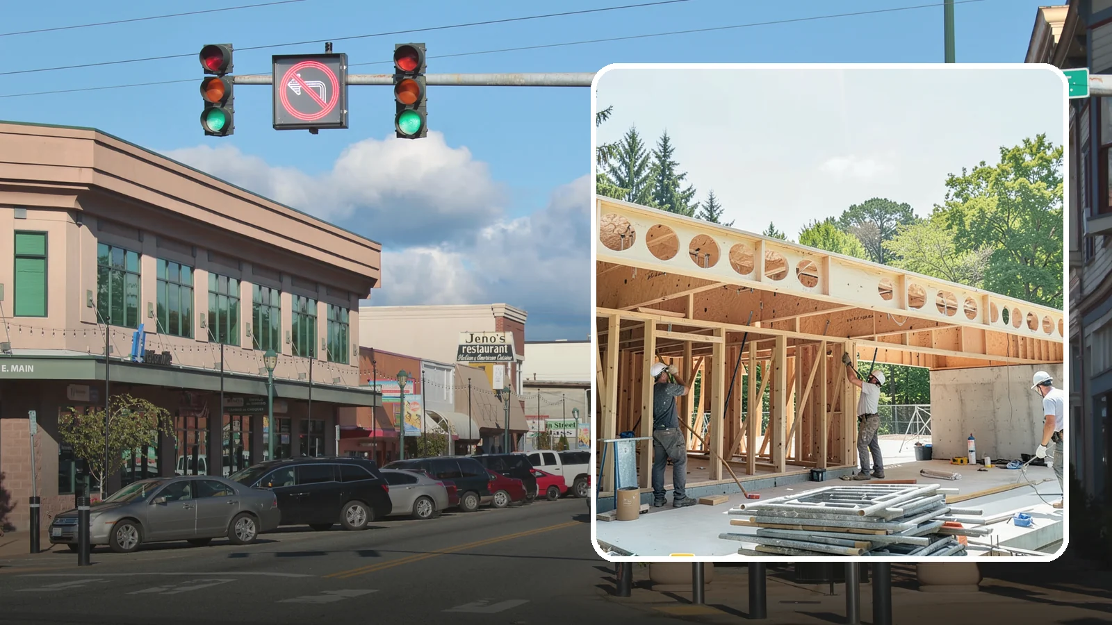 Box Beam Installation in Monroe, Snohomish County, WA - Custom box beam installation that adds the look of structural timber ceilings without heavy solid-wood weight.