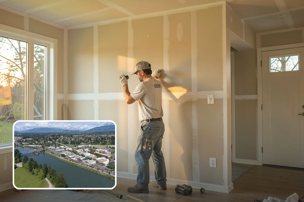 Box Beam Installation in Mount Vernon, Skagit County, WA - The look of solid timber without the weight