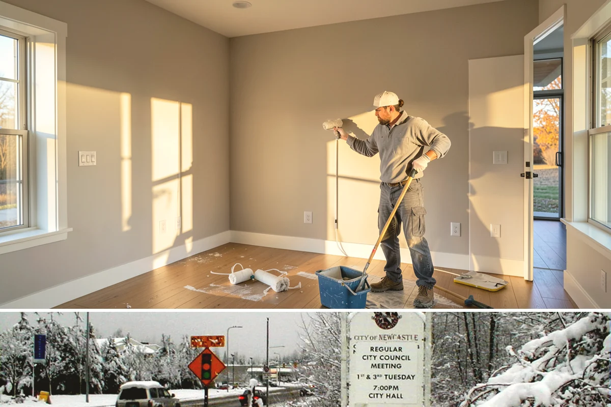 Box Beam Installation in Newcastle, King County, WA - Box beams are fabricated and installed indoors year-round, a productive winter project in the rainy PNW.