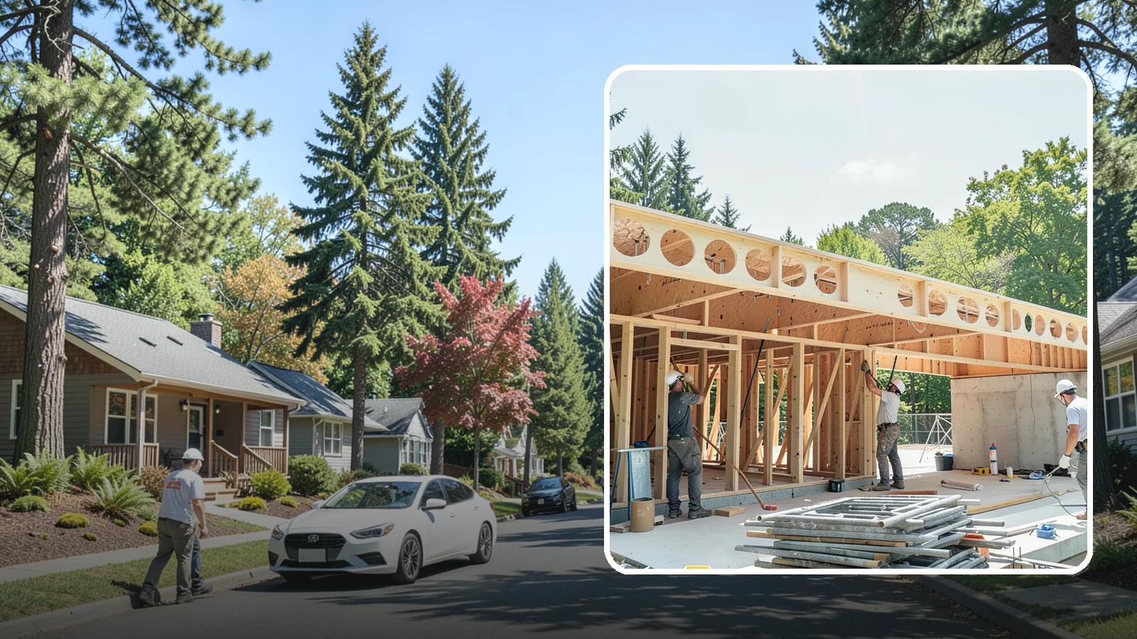 Box Beam Installation in Orting, Pierce County, WA - Custom box beam installation that adds the look of structural timber ceilings without heavy solid-wood weight.