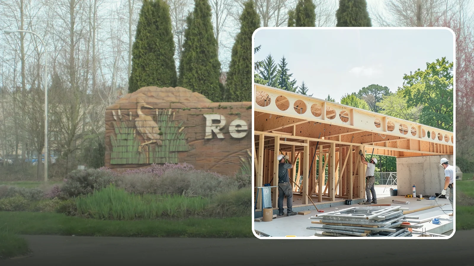 Box Beam Installation in Renton, King County, WA - Custom box beam installation that adds the look of structural timber ceilings without heavy solid-wood weight.