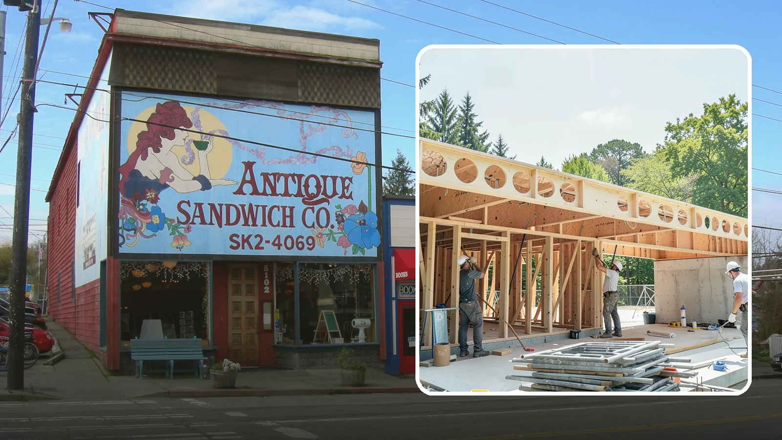 Box Beam Installation in Ruston, Pierce County, WA - Custom box beam installation that adds the look of structural timber ceilings without heavy solid-wood weight.