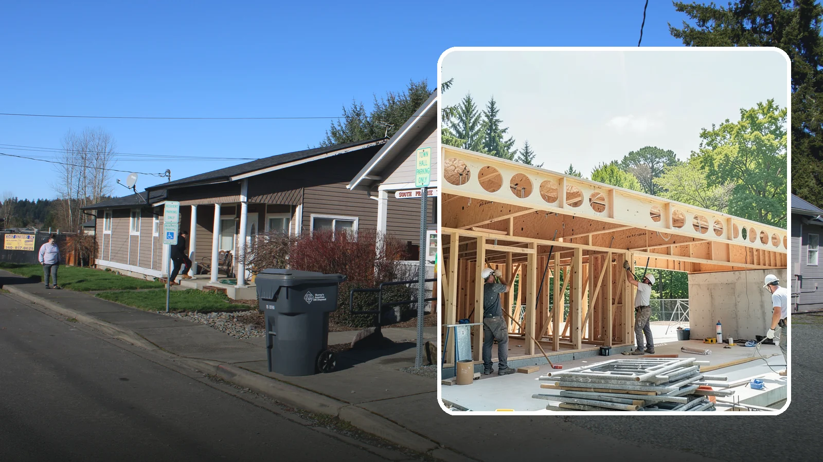 Box Beam Installation in South Prairie, Pierce County, WA - Custom box beam installation that adds the look of structural timber ceilings without heavy solid-wood weight.