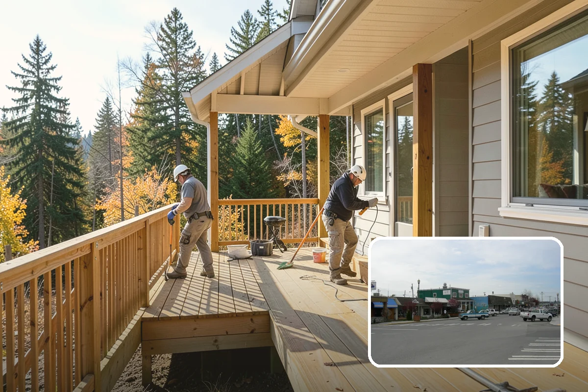 Box Beam Installation in Stanwood, Snohomish County, WA - The look of solid timber without the weight