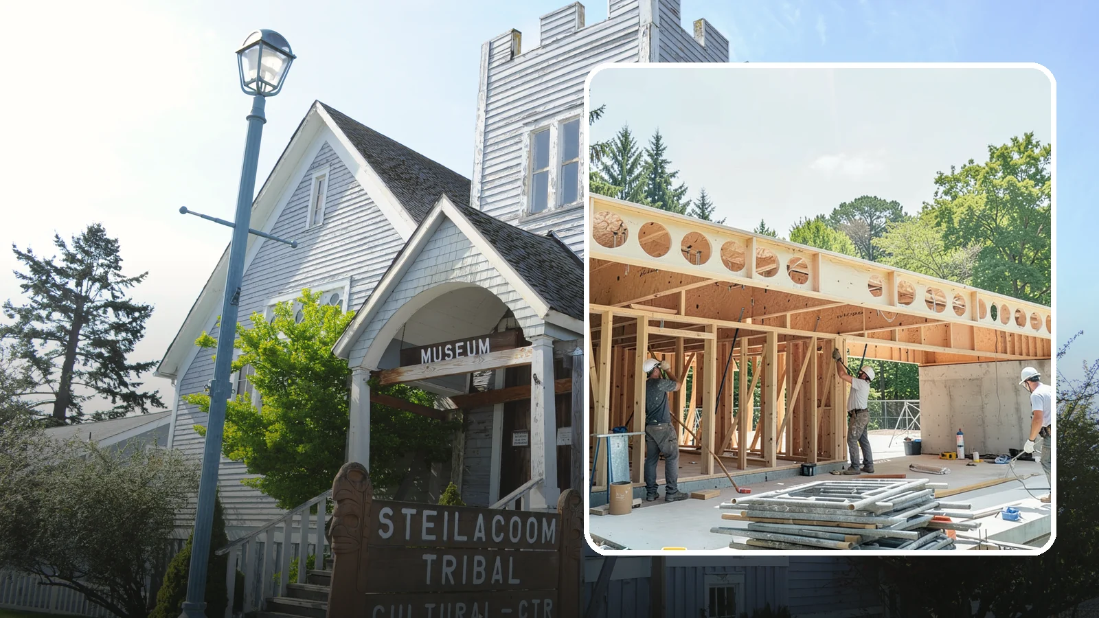 Box Beam Installation in Steilacoom, Pierce County, WA - Custom box beam installation that adds the look of structural timber ceilings without heavy solid-wood weight.