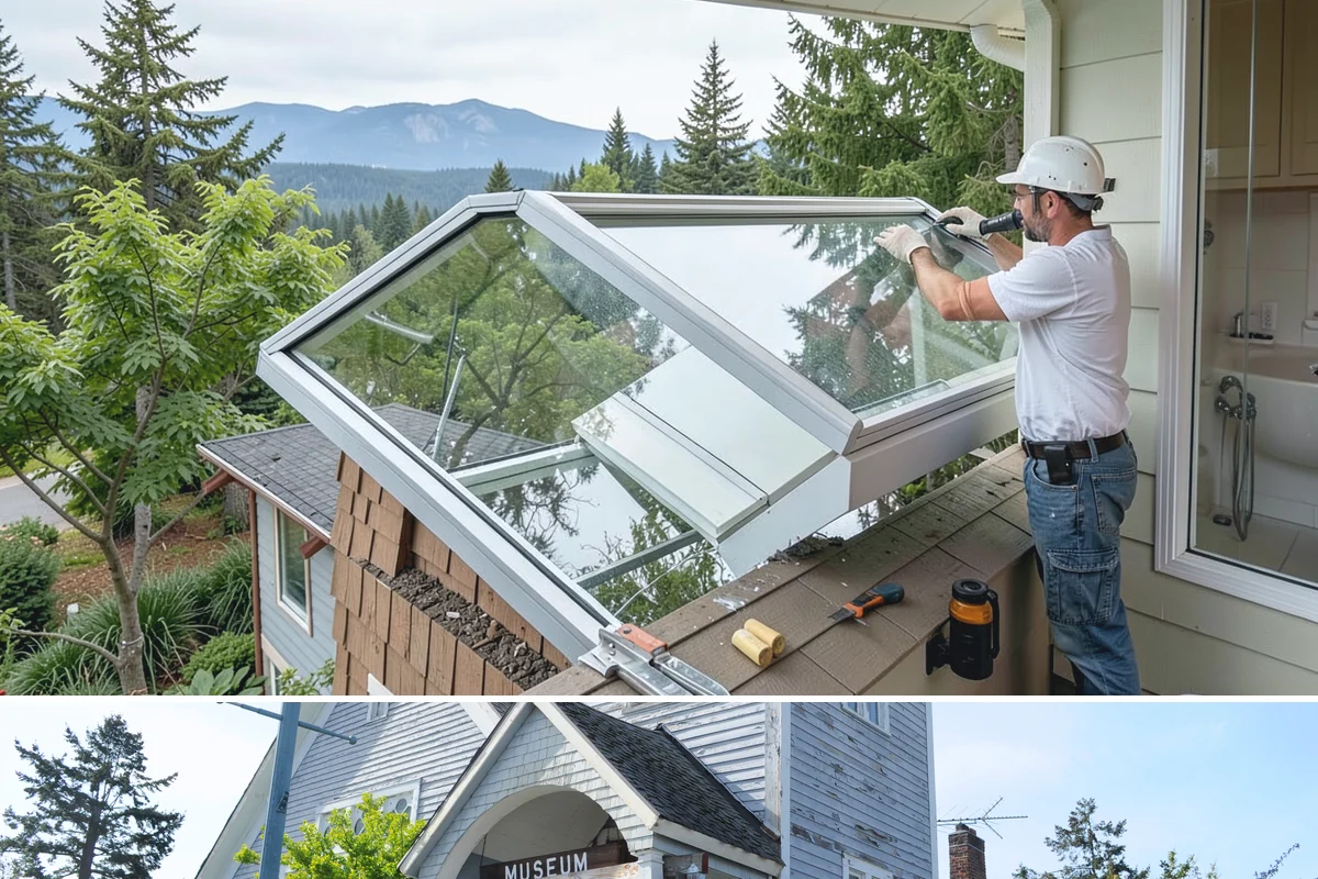 Box Beam Installation in Steilacoom, Pierce County, WA - Box beams are fabricated and installed indoors year-round, a productive winter project in the rainy PNW.
