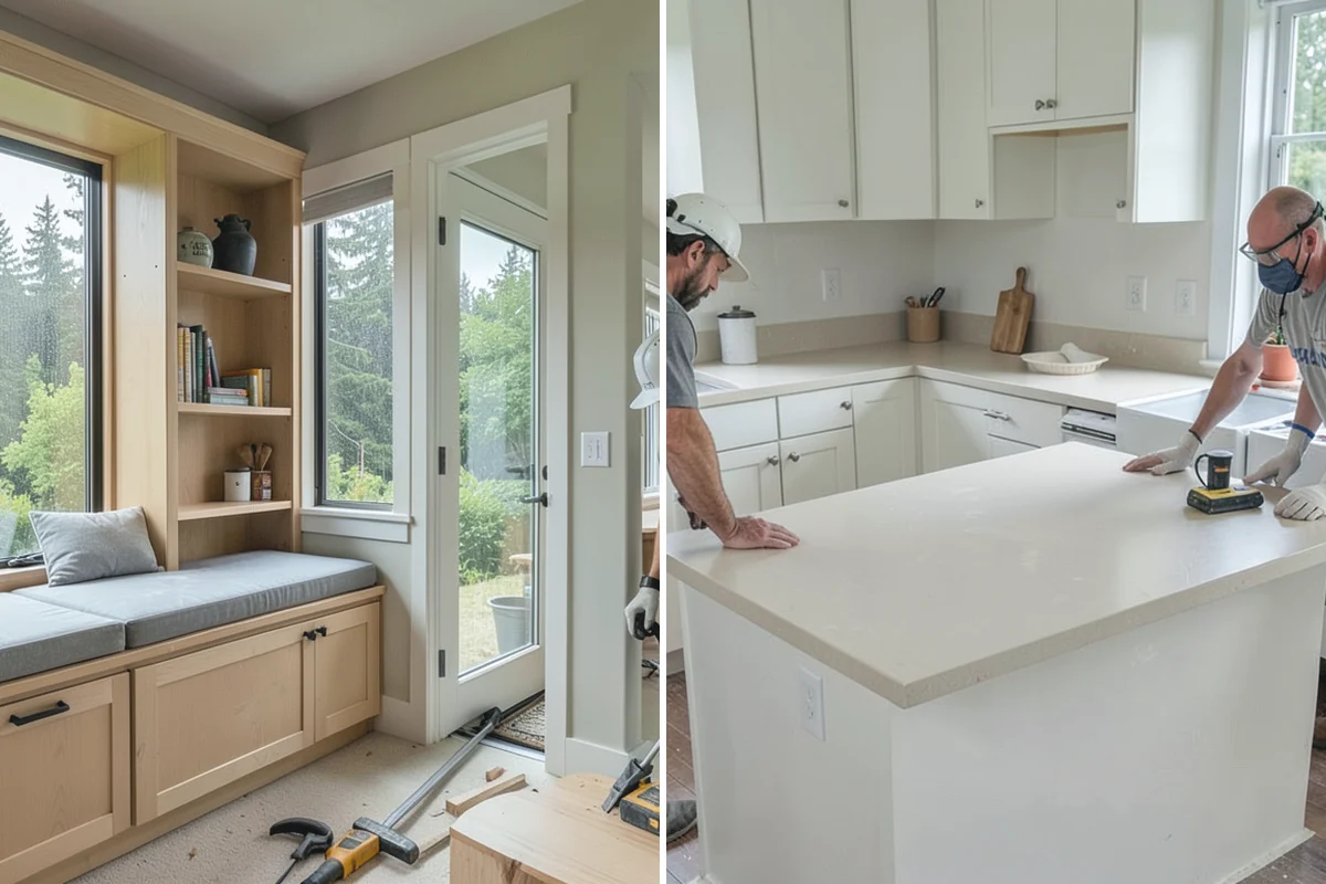 Box Beam Installation in Woodinville, King County, WA - Design beam layout, size, and finish