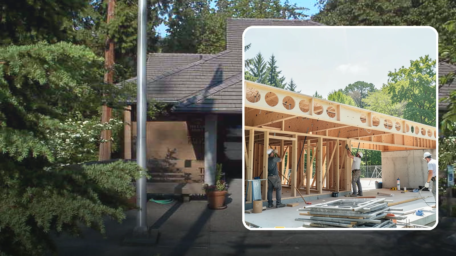 Box Beam Installation in Yarrow Point, King County, WA - Custom box beam installation that adds the look of structural timber ceilings without heavy solid-wood weight.