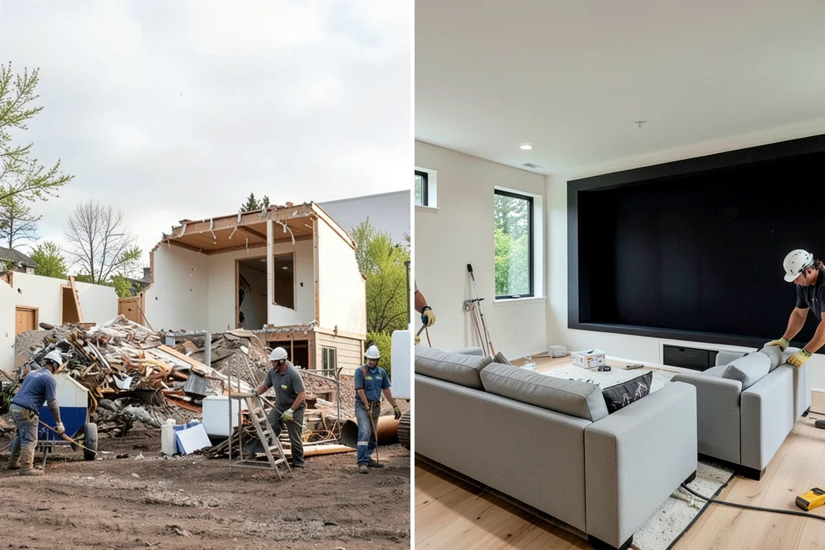Breezeway Construction in Arlington, Snohomish County, WA - Plan the connection and level the path
