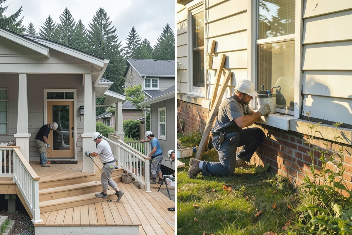 Breezeway Construction in Auburn, King County, WA - Plan the connection and level the path