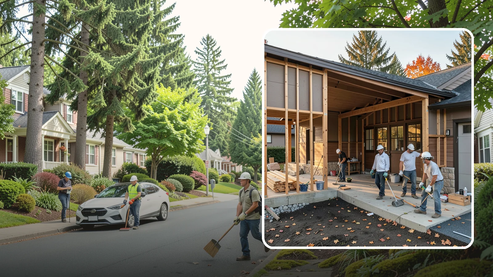 Breezeway Construction in Beaux Arts Village, King County, WA - A breezeway builds a covered connection between your home and a garage or outbuilding so you stay dry moving between them.