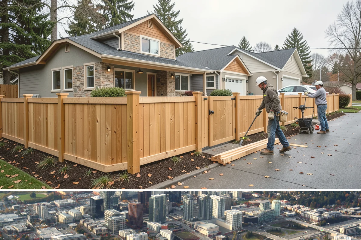 Breezeway Construction in Bellevue, King County, WA - We build and roof the breezeway in summer so it is watertight before the wet season sets in.