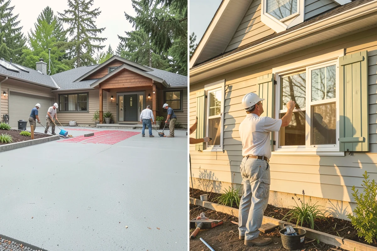 Breezeway Construction in Brier, Snohomish County, WA - Plan the connection and level the path