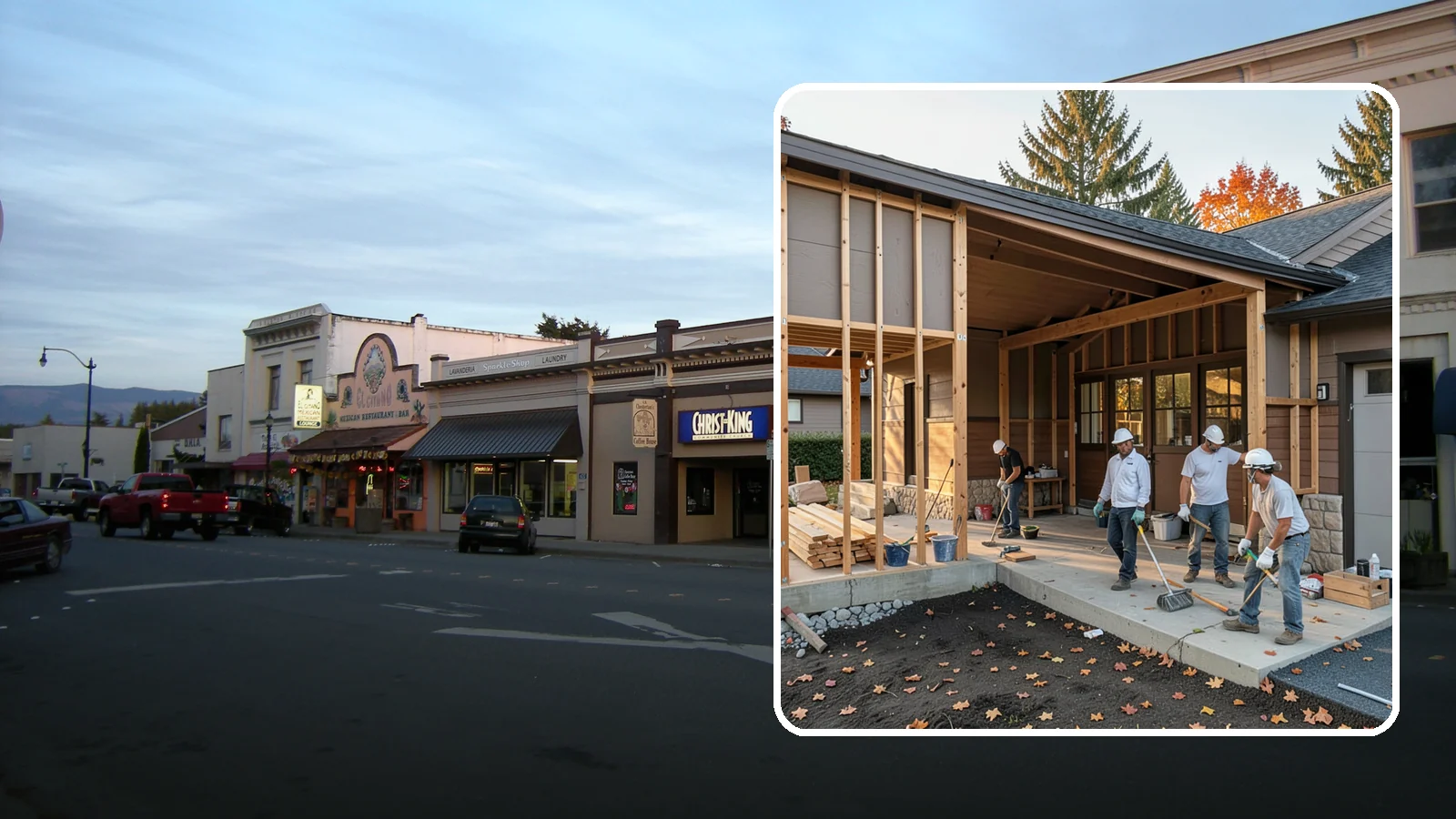 Breezeway Construction in Burlington, Skagit County, WA - A breezeway builds a covered connection between your home and a garage or outbuilding so you stay dry moving between them.
