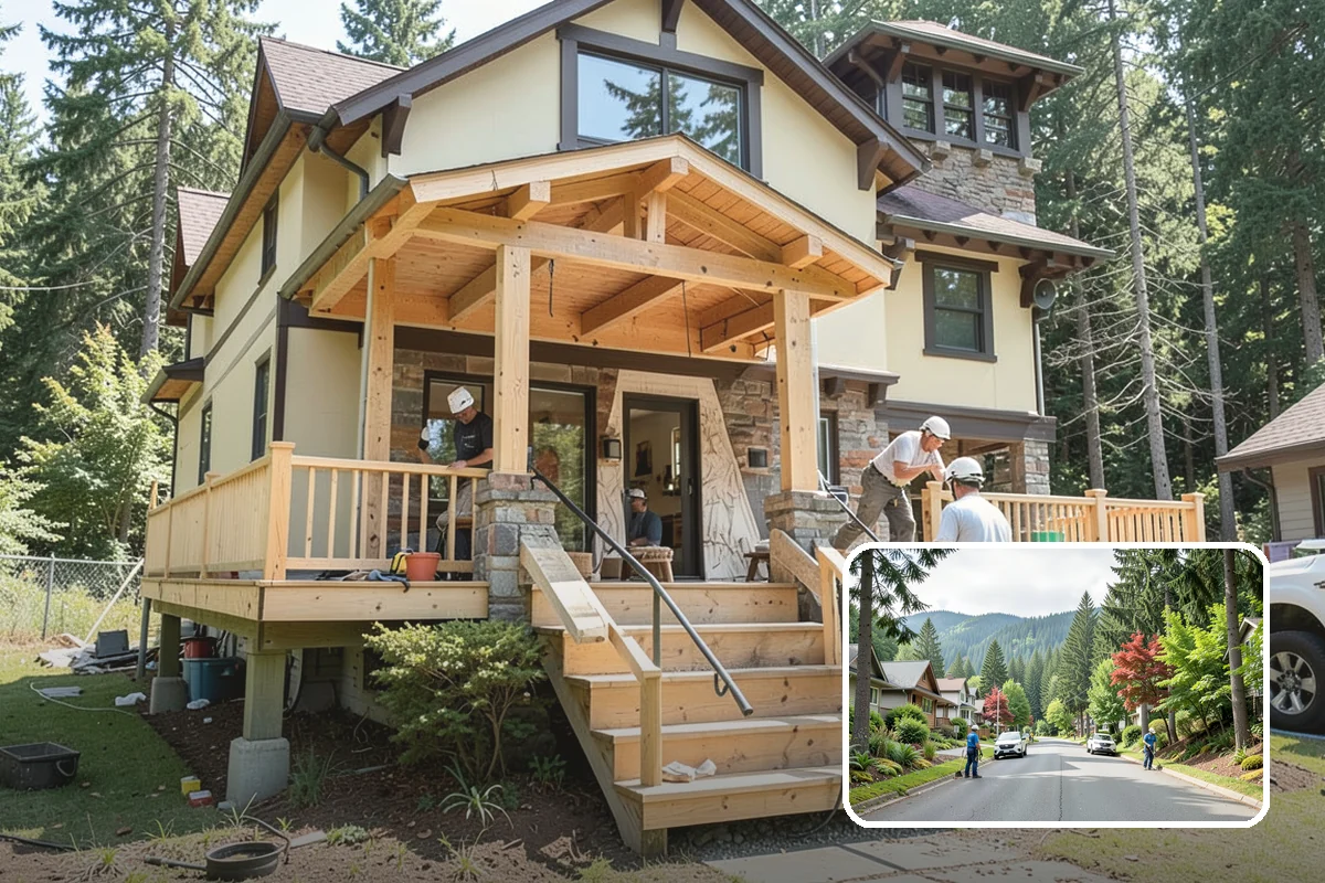 Breezeway Construction in Darrington, Snohomish County, WA - Keeps you dry traveling between structures