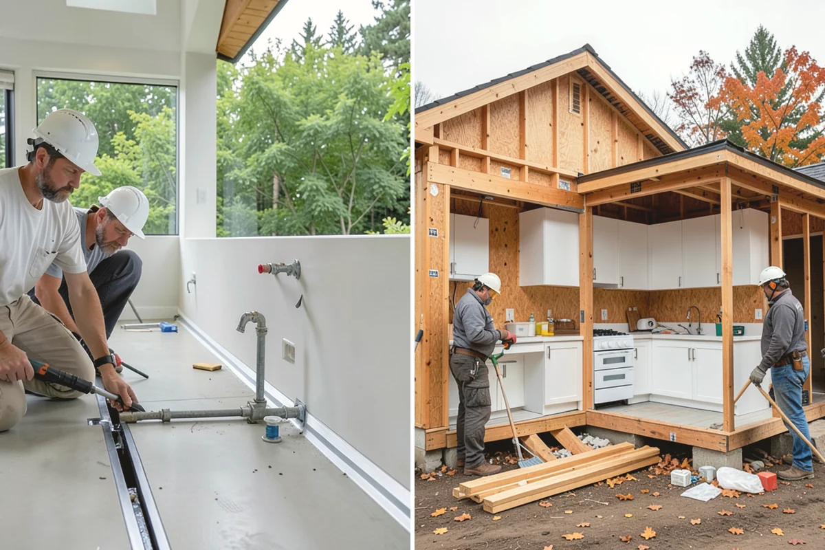 Breezeway Construction in Duvall, King County, WA - Plan the connection and level the path