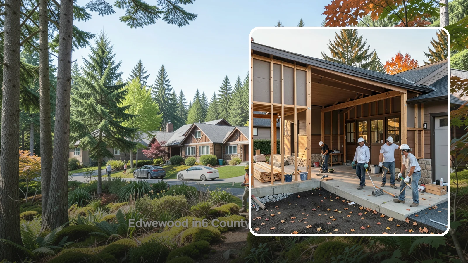 Breezeway Construction in Edgewood, Pierce County, WA - A breezeway builds a covered connection between your home and a garage or outbuilding so you stay dry moving between them.
